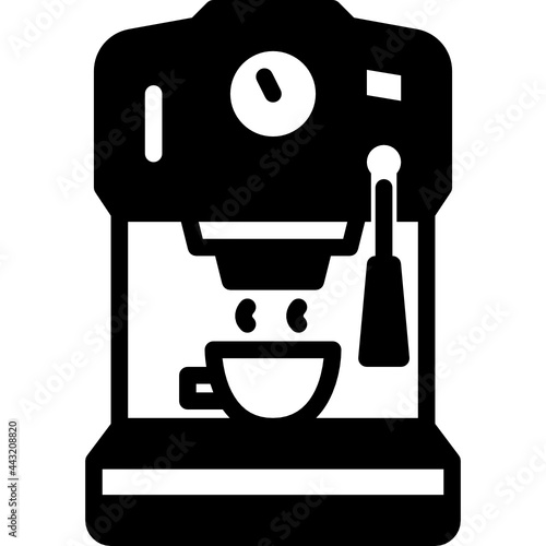 coffee machine solid line icon