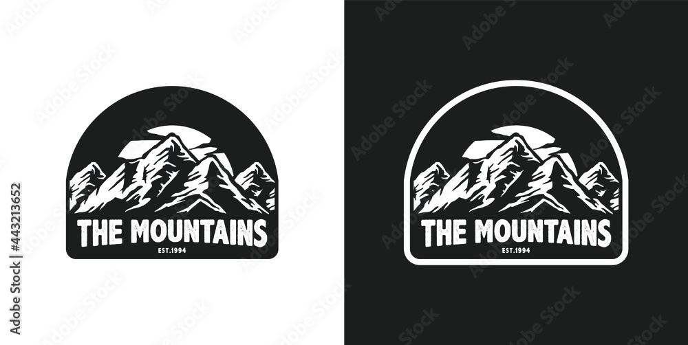 Logo badge sticker hat shirt design outdoor adventure silhouette tatto 3 Logo badge sticker hat shirt design outdoor adventure silhouette tatto 3