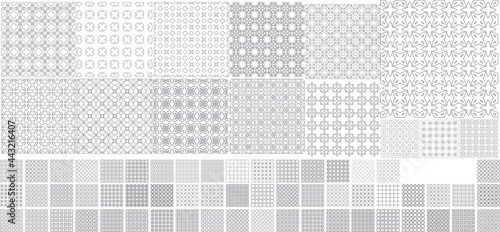 71 Universal  patterns of lines(tiling).  texture can be used for wallpaper, pattern fills, web page background,surface textures. Set of monochrome geometric ornaments.