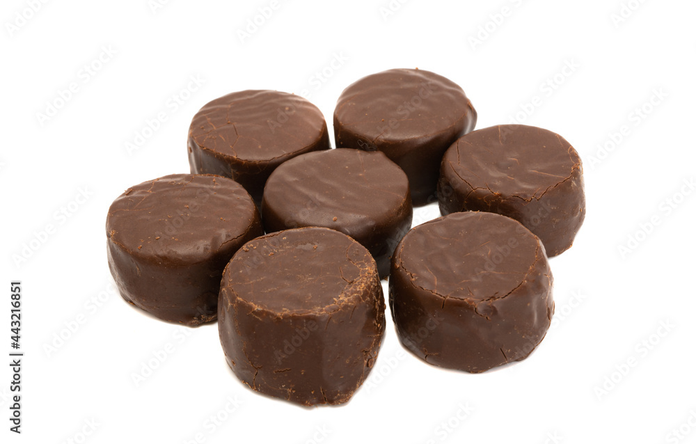 chocolate jelly candies isolated chocolate jelly candies isolated