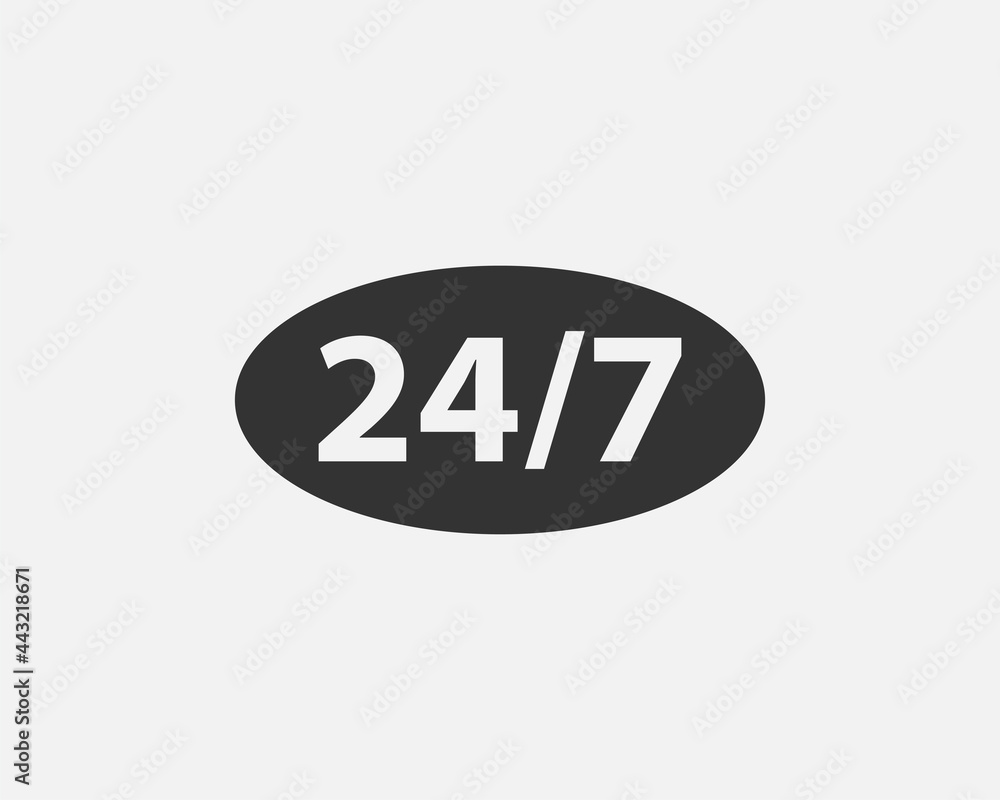 24 Hours a day service icon symbol vector 24 Hours a day service icon symbol vector