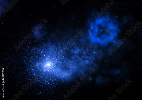 Being shone nebula. 3D rendering © Anatolii
