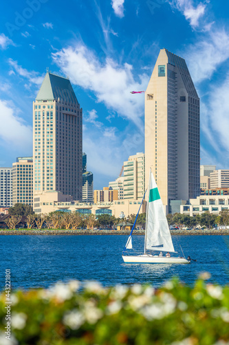 Downtown San Diego city skyline cityscape of USA photo