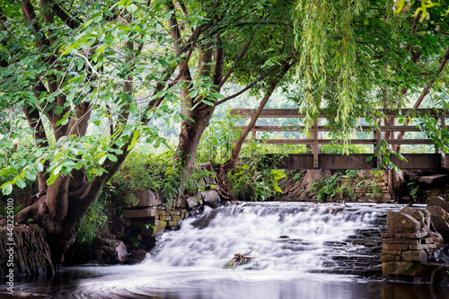 Waterfall in Wellholme Park, Brighouse, UK