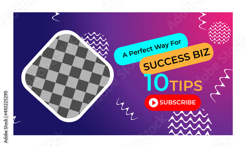 Business Success Tips Clickbait Video Thumbnails.Business Success Tips Web Banner