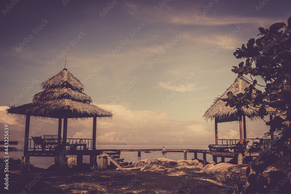 Nature in twilight period which including of sunrise over the sea and the nice beach. Summer beach with blue water and purple sky at the sunset.
Nature in twilight period which including of sunrise over the sea and the nice beach. Summer beach with blue water and purple sky at the sunset.