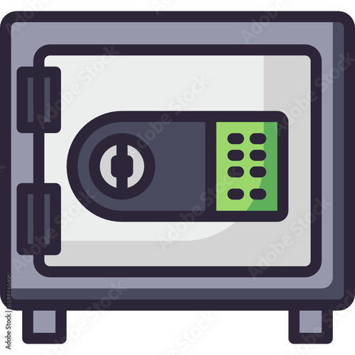 safebox line icon