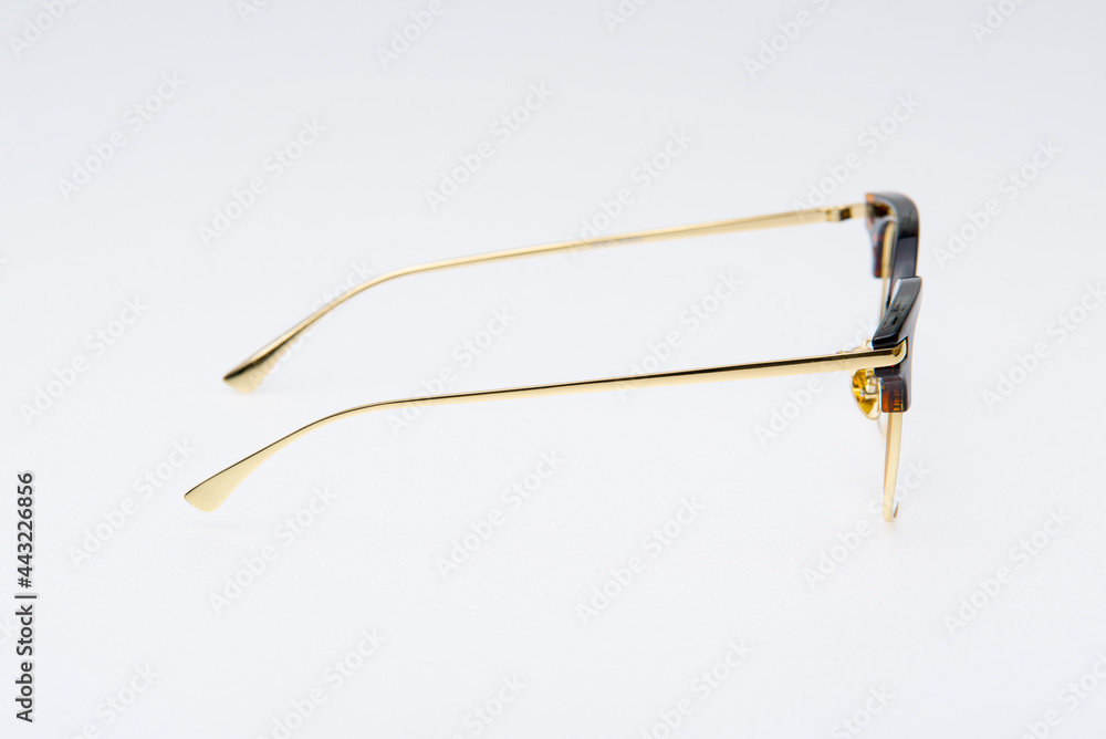 Fashion sunglasses two tone frames on white background. Fashion sunglasses two tone frames on white background.