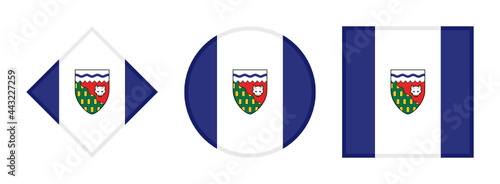 northwest territories flag icon set. isolated on white background	
 photo