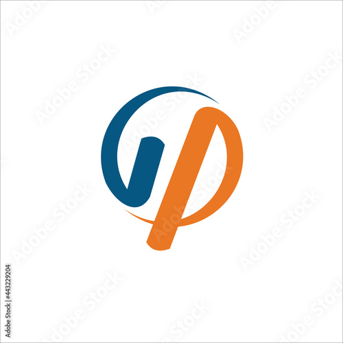 GP letter logo design. Vector illustration of a template.
