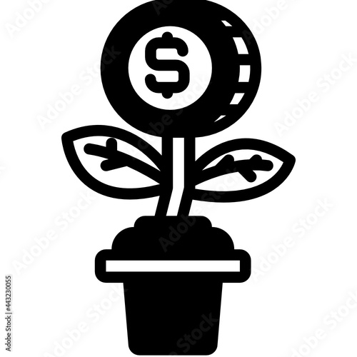 funding solid line icon