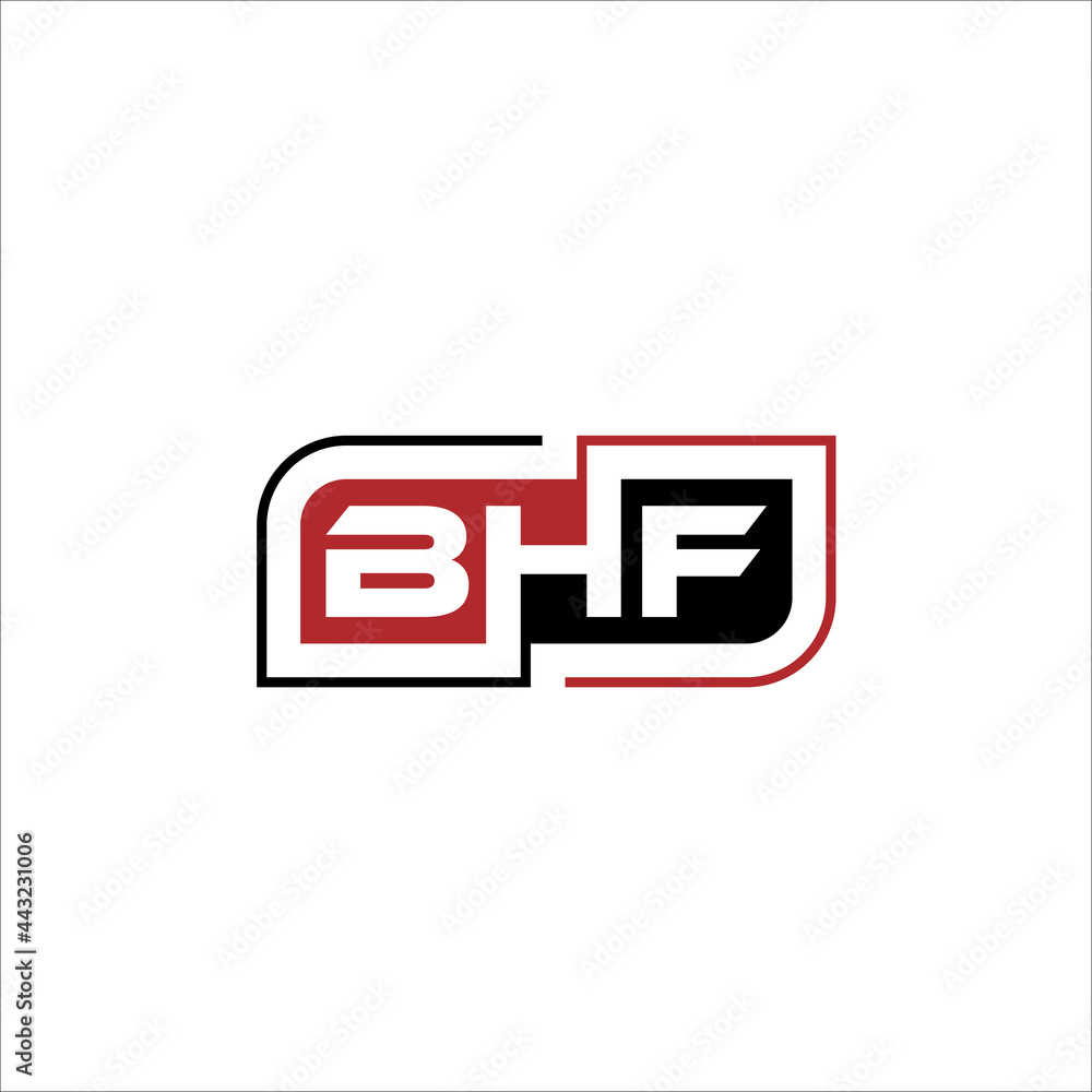 Letter B, H, f abstract vector logo.