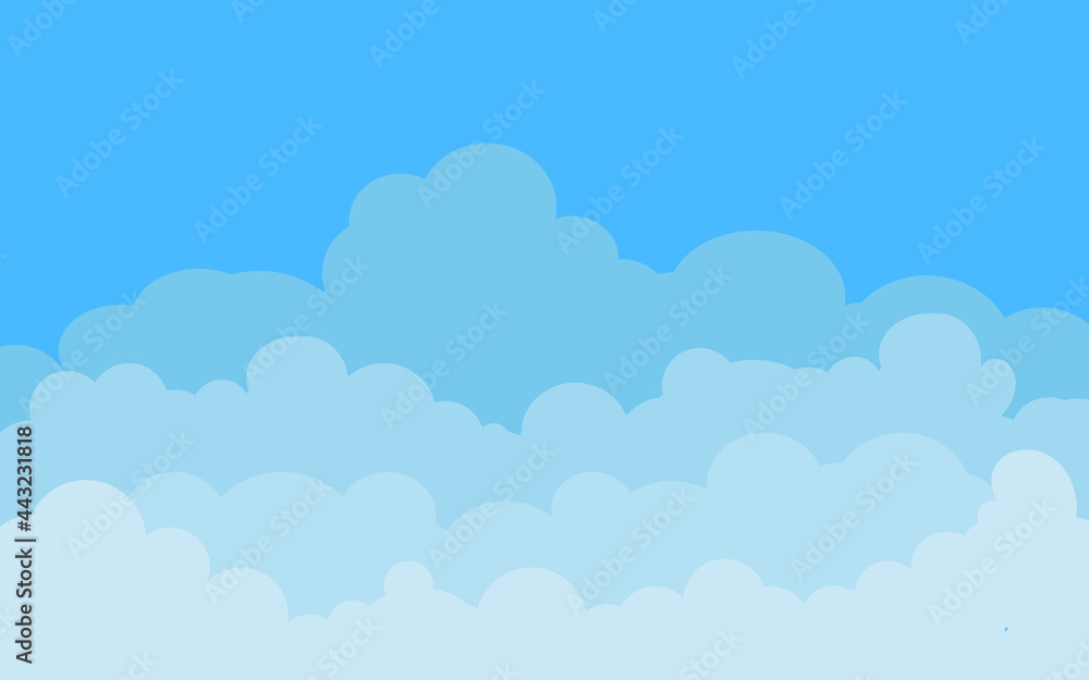 Cloud template vector illustration design, Blue sky background