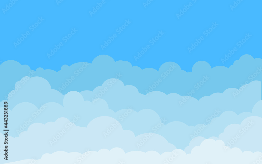 Cloud template vector illustration design, Blue sky background Cloud template vector illustration design, Blue sky background