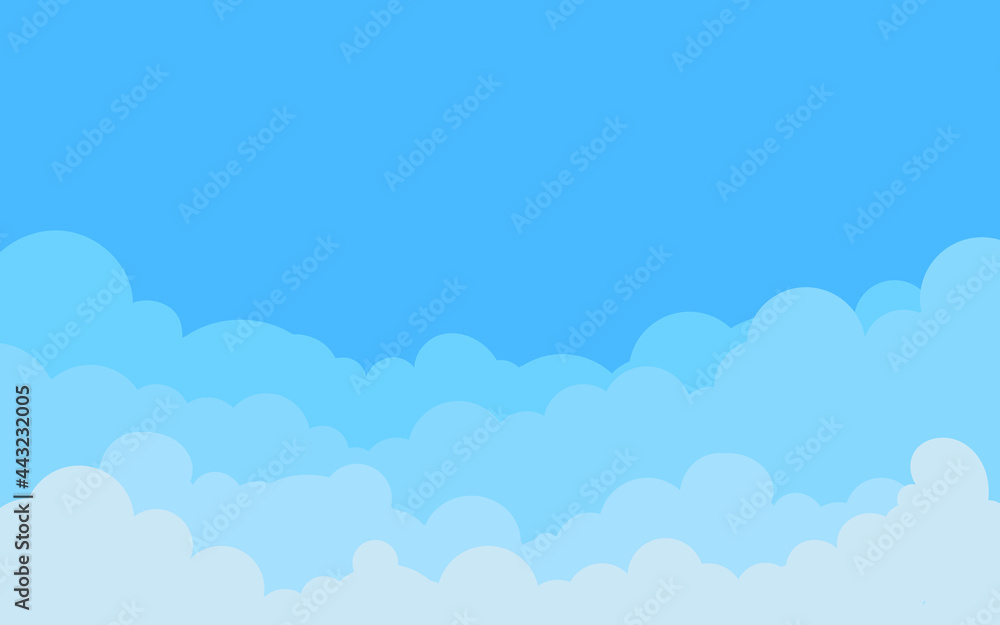 Cloud template vector illustration design, Blue sky background