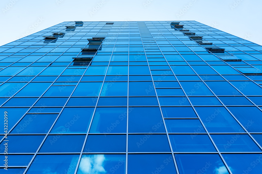 Modern multi-storey office building. The architecture of a big city.
