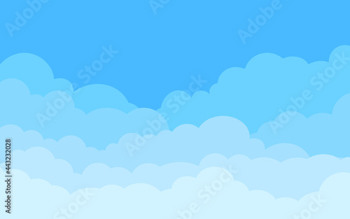 Cloud template vector illustration design, Blue sky background