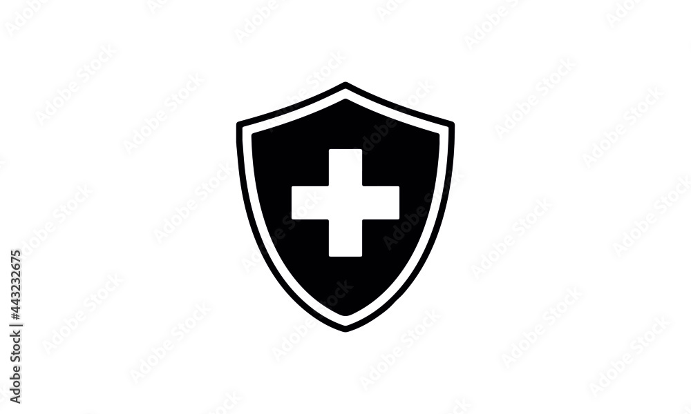 Health protection shield icons vector design Health protection shield icons vector design