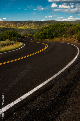 S Curve Road With Blue Sky photo