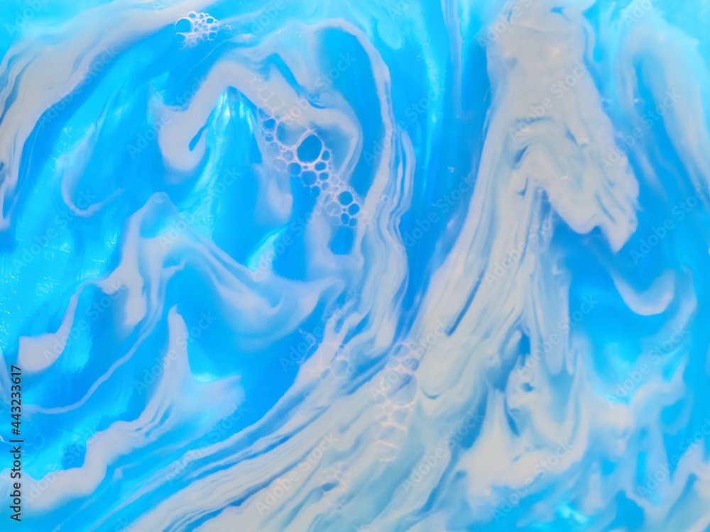 blue color soap abstract background