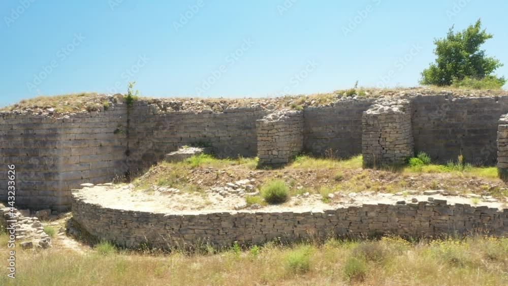 Stone ruins of ancient town of Asseria in Dalmatia, Croatia Stone ruins of ancient town of Asseria in Dalmatia, Croatia