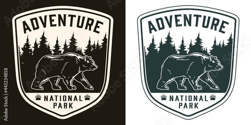 Summer adventure vintage label