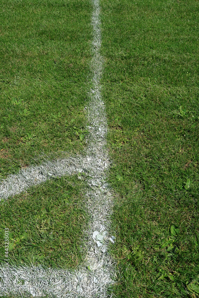 White Corner lines on a playing field
