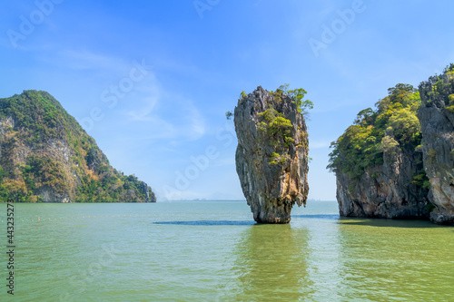 Khao Tapu or James Bond Island, the most famous tourist destination in Ao Phang-Nga National Park bay, near Phuket, Thailand