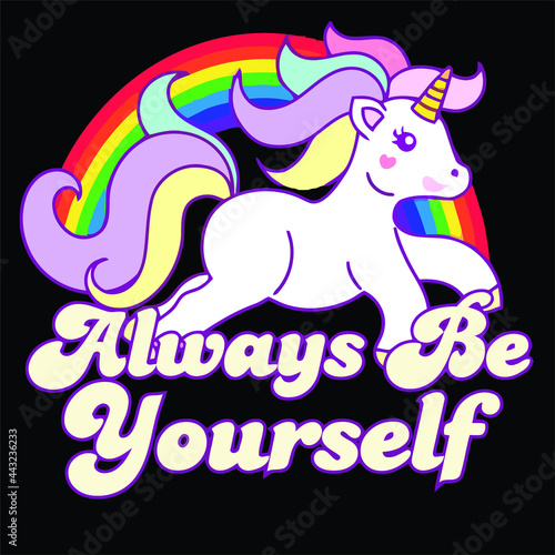 Canvas Print always be yourself lgbt berlin pride art wo design vector illustration for use i