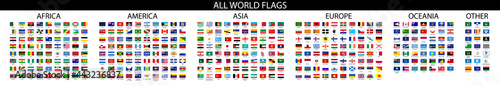 Flag of world. Vector icons.