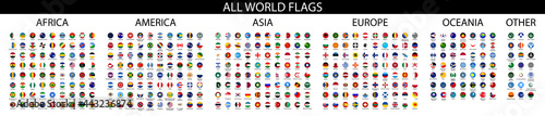Flag of world. Vector icons.
