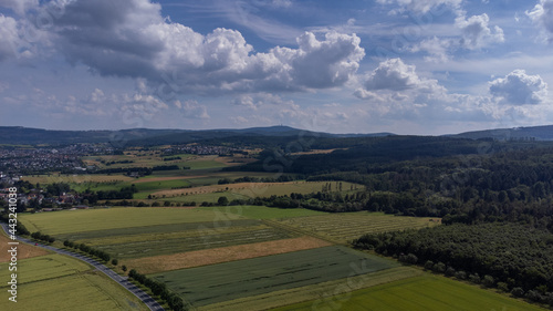 Drone Aerial Shot over Fields