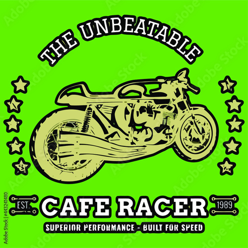 cafe racer 1989 edition   poster design vector illustration for use in design and print poster canvas