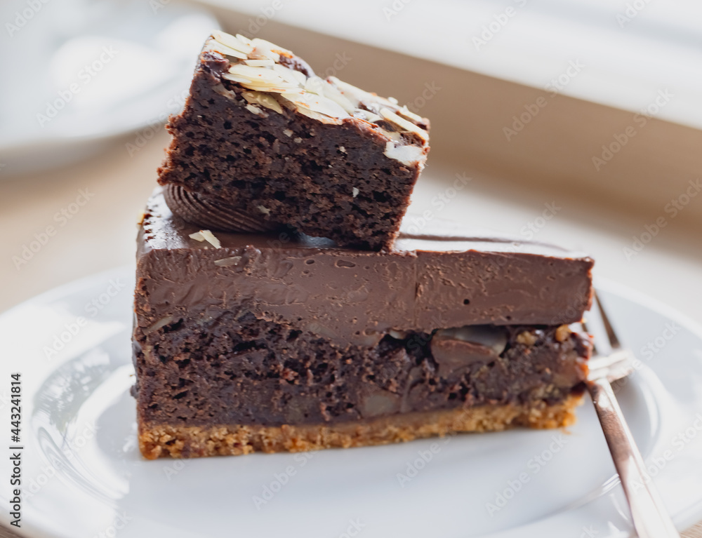 chocolate cake on a plate chocolate cake on a plate
