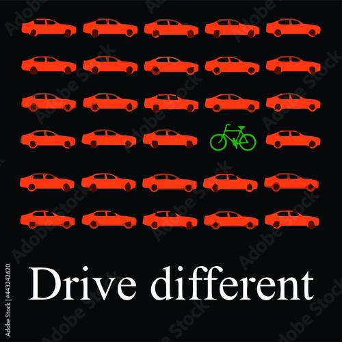 car or bike drive different ringer   poster design vector illustration for use in design and print poster canvas photo