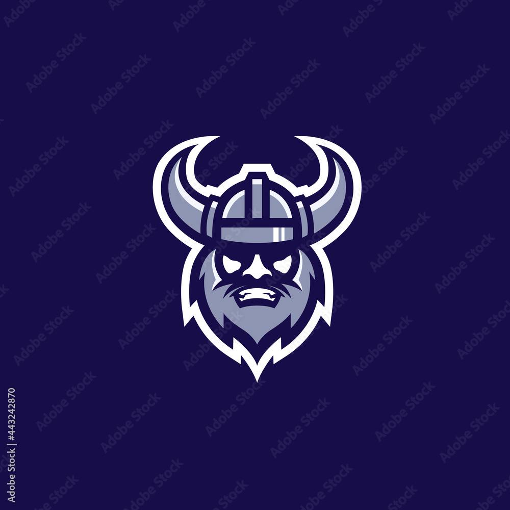 Obraz premium viking head mascot esport logo design
