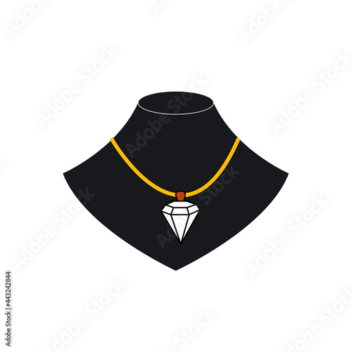 Dimond jewelry icon illustration on white