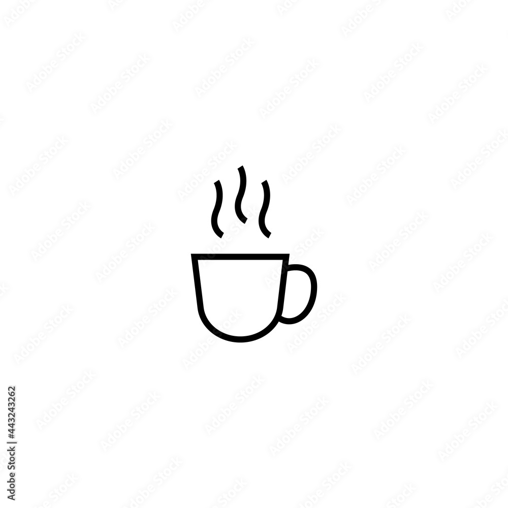 Mug And Glass Icon Vector Illustration.Coffee and Tea cup icon