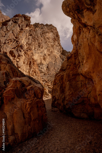 Swirling Patterns In The Boulders Lining Fall Canyon Trail