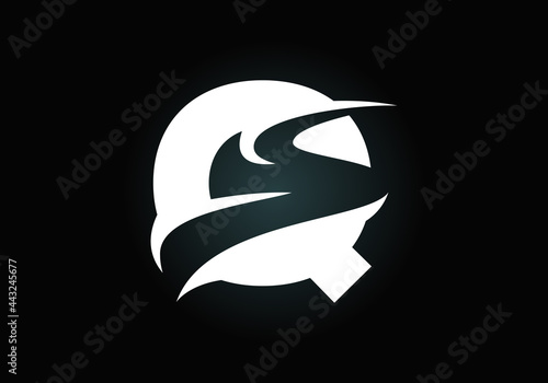 Initial Letter Q with backspace S or pathway Logo design vector template, Graphic Alphabet Symbol for Corporate Business Identity