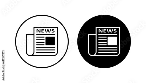 Newspaper icon set. news paper vector sign