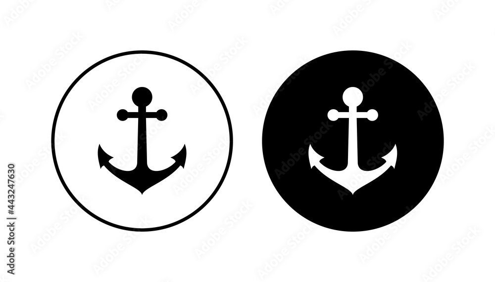 Anchor icon set. Anchor symbol logo. Anchor marine icon. Anchor icon set. Anchor symbol logo. Anchor marine icon.