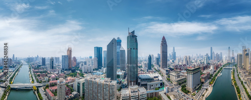 Aerial photography of Tianjin urban architectural landscape