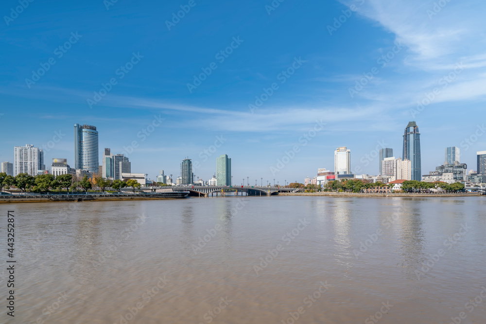 Naklejka premium Ningbo modern city architectural scenery