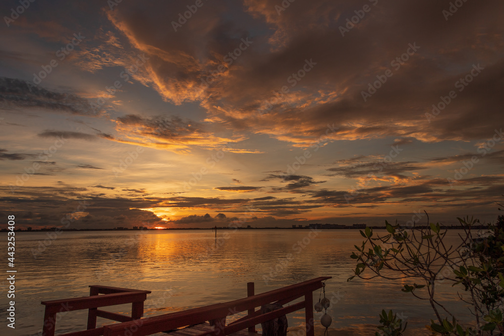 Sunset at Sea Beautiflul evening landscape