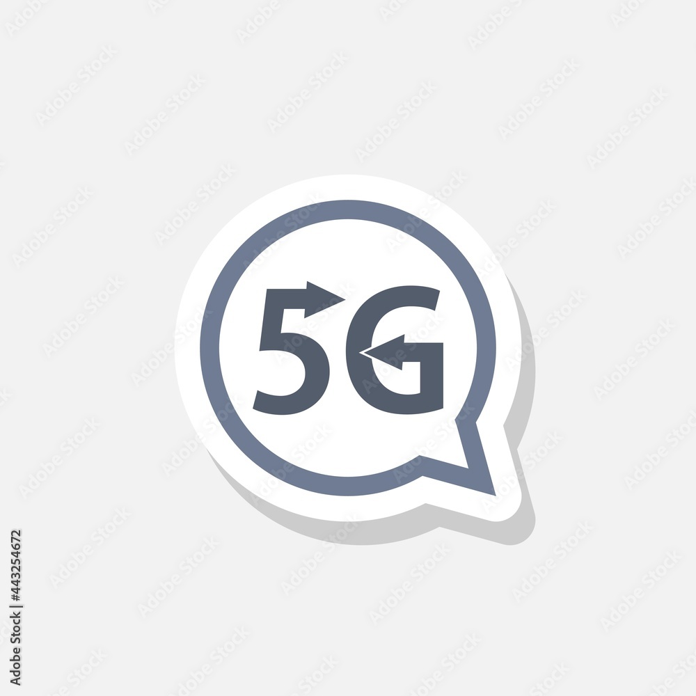 5G new wireless internet wifi connection icon isolated on gray background 5G new wireless internet wifi connection icon isolated on gray background