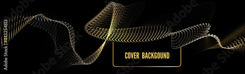 Geometric Gold  Abstract background seamless shimmer with shiny golden and black paillettes.Minimal