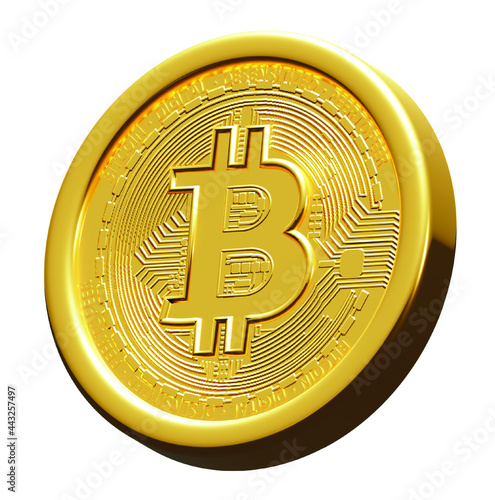 3d design bitcoin cryptocurrency white background 