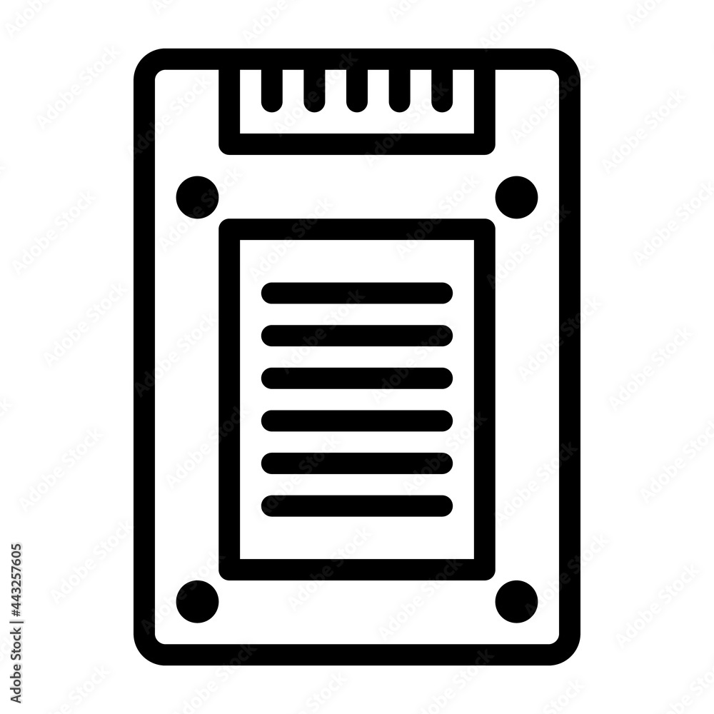 Vector Icons Ssd Drive Lineal Style. Pixel Perfect and Editable Stroke. Vector Icons Ssd Drive Lineal Style. Pixel Perfect and Editable Stroke.