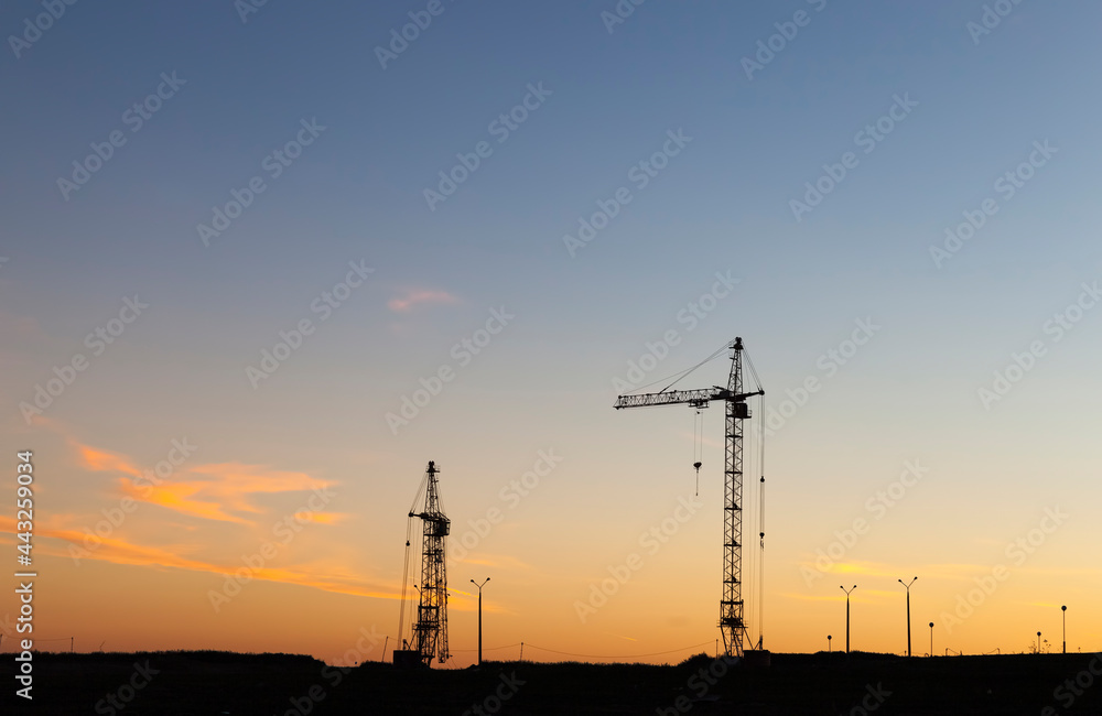 tall yellow construction crane